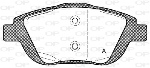 OPEN PARTS Комплект тормозных колодок, дисковый тормоз BPA1392.00
